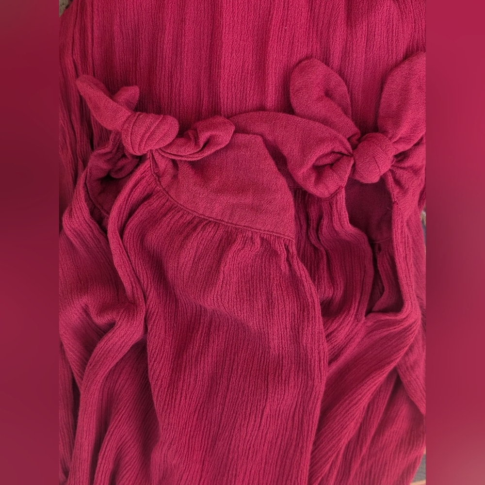 LULU'S Lolinda Halter Berry Red Jumpsuit Size Small - Picture 10 of 14